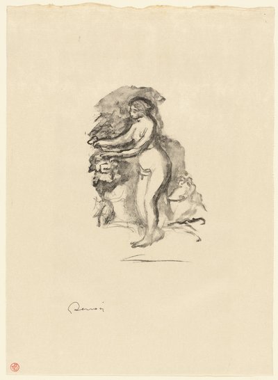 Woman with Grapevine by Pierre Auguste Renoir