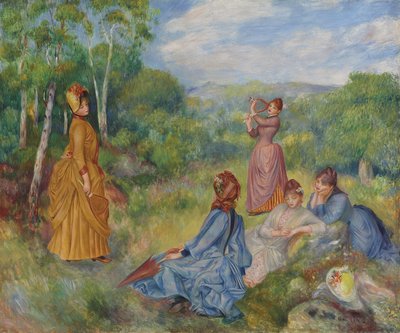 Young Ladies Playing Badminton, c. 1887 by Pierre Auguste Renoir