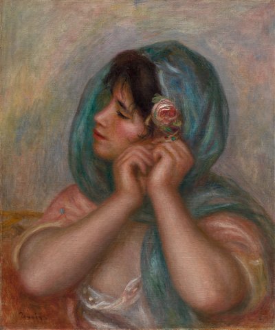 Young Woman Arranging Her Earring, 1905 by Pierre Auguste Renoir