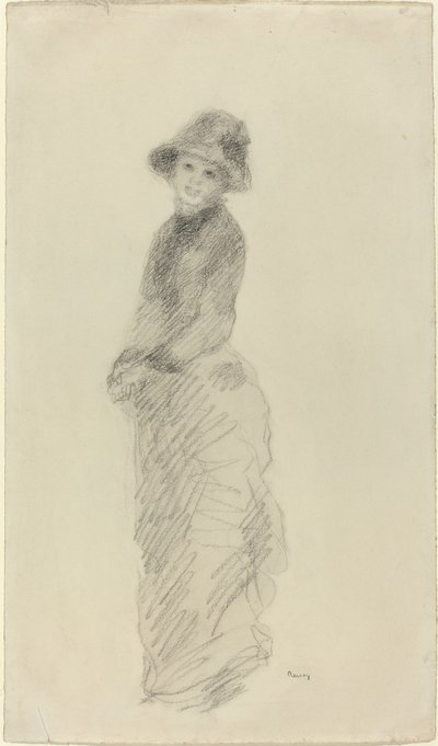 Young Woman Standing, c. 1880 by Pierre Auguste Renoir