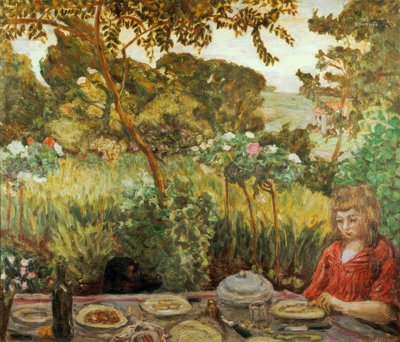 End of Meal in the Garden by Pierre Bonnard