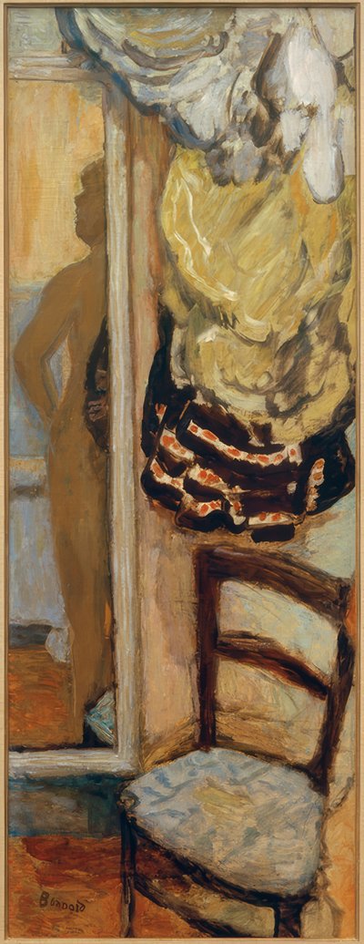 Female Nude in the Mirror by Pierre Bonnard
