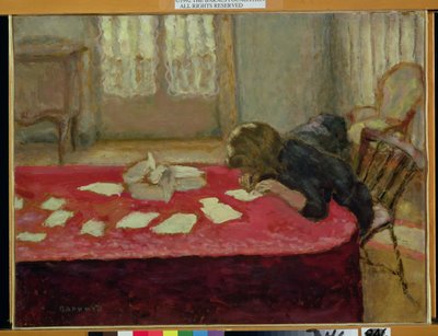 Girl Writing by Pierre Bonnard