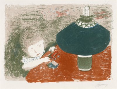 The Child at the Lamp by Pierre Bonnard