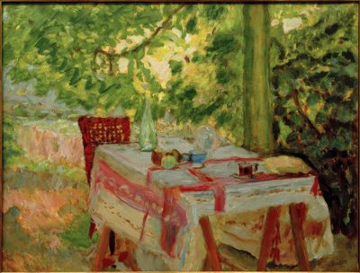 The Table Set Under the Linden Tree by Pierre Bonnard