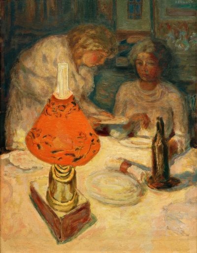 The Orange Lampshade by Pierre Bonnard