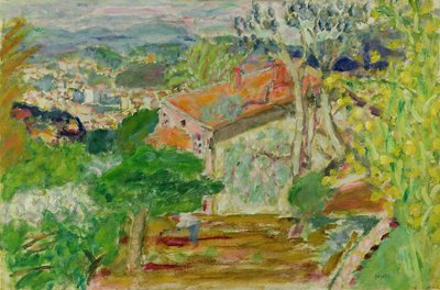 Landscape with a Red House, c.1942 by Pierre Bonnard