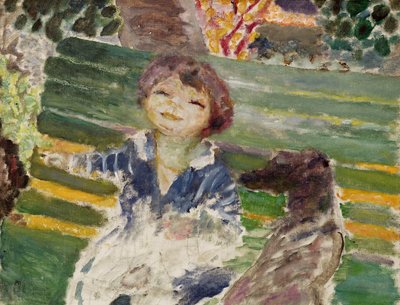 Little Girl with a Dog by Pierre Bonnard