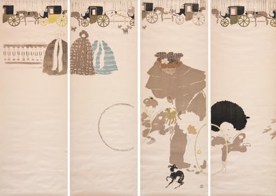 Nursemaids’ Promenade, Frieze of Carriages by Pierre Bonnard