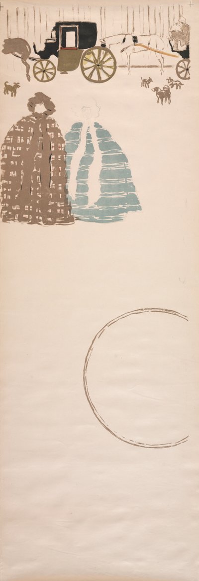 Nursemaids Promenade, Frieze of Carriages by Pierre Bonnard
