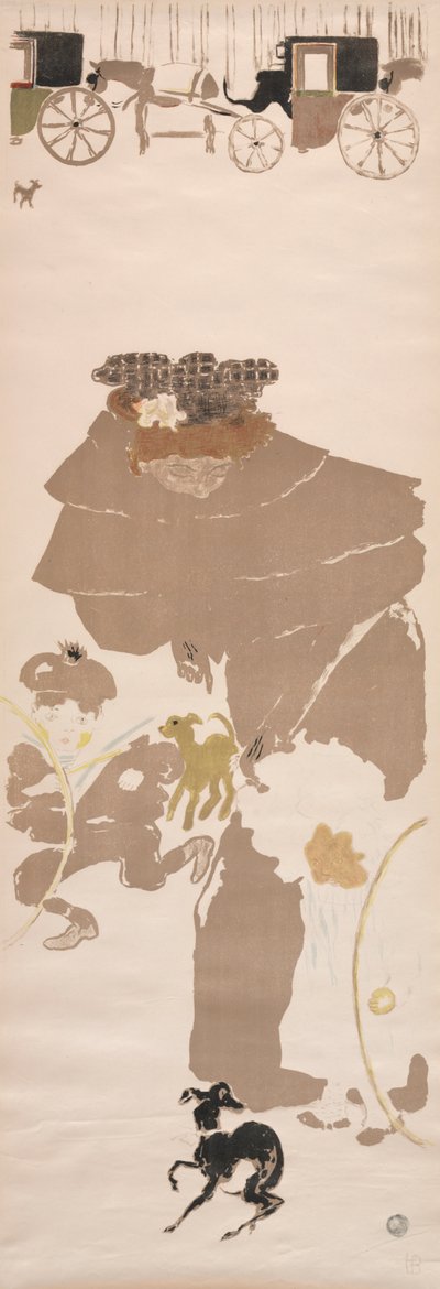 Nursemaids Promenade, Frieze of Carriages, 1895 by Pierre Bonnard