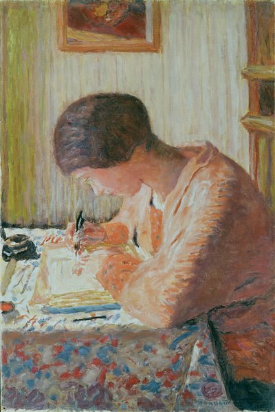 Woman Writing by Pierre Bonnard