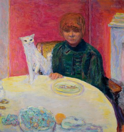 Woman with a Cat by Pierre Bonnard