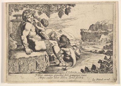 Bacchus, Satyr, and Lion by Pierre Brebiette