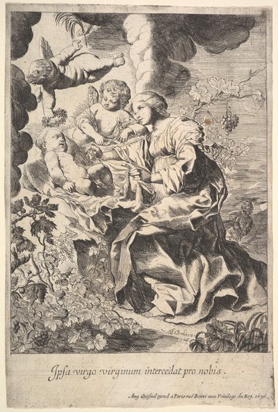 Virgin and Child with Angels by Pierre Brebiette