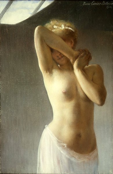 The First Pose by Pierre Carrier Belleuse