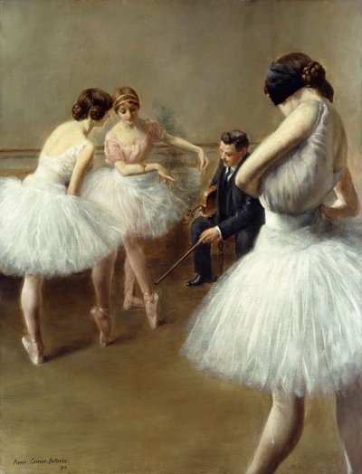 The Ballet Lesson by Pierre Carrier Belleuse
