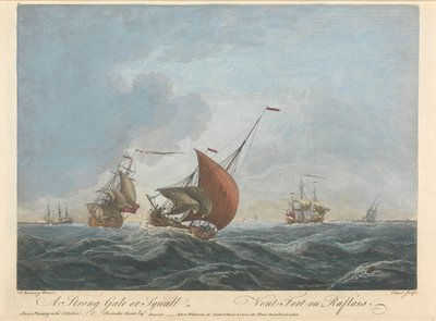 A Strong Gale or Squall by Pierre Charles Canot