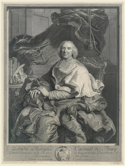 Andre Hercules, Cardinal de Fleury by Pierre Drevet
