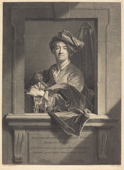 Hyacinthe Rigaud by Pierre Drevet after Hyacinthe Rigaud