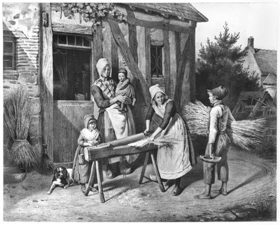 Breaking Hemp, c.1830-40 by Pierre Duval Lecamus