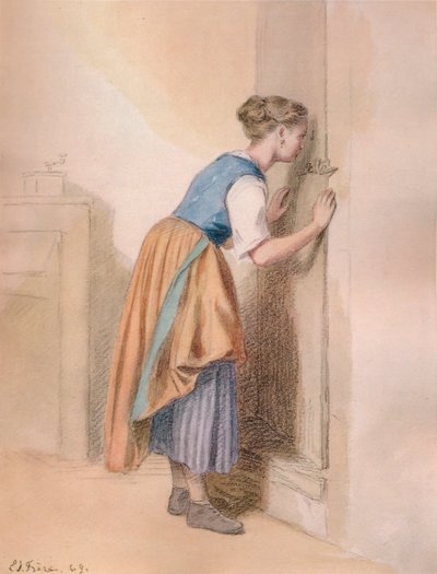 The Keyhole by Pierre Edouard Frere