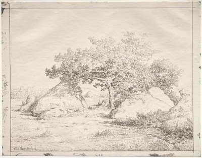 Cherry Tree at Blau by Pierre Etienne Theodore Rousseau