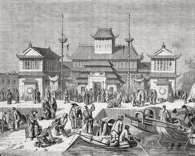 Shanghai Customs House, China by Pierre Eugene Grandsire