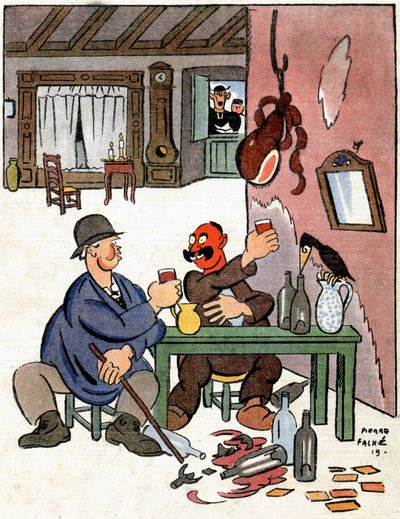 Alcoholics in the Countryside, c.1922 by Pierre Falke