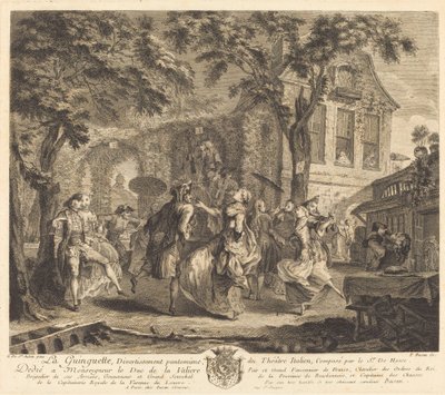 The Tavern by Pierre François Basan after Gabriel Jacques de Saint Aubin