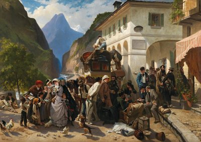 Customs at the Simplon by Pierre François Eugène Giraud