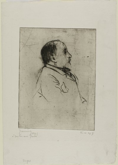 Portrait of Degas by Pierre Georges Jeanniot