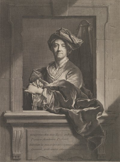 Portrait of Hyacinthe Rigaud, 1721 by Pierre Imbert Drevet