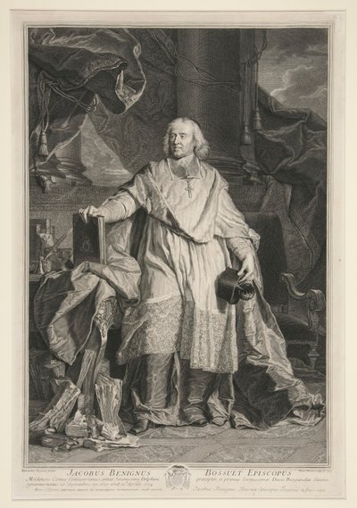 Portrait of Jacques Benigne Bossuet by Pierre Imbert Drevet