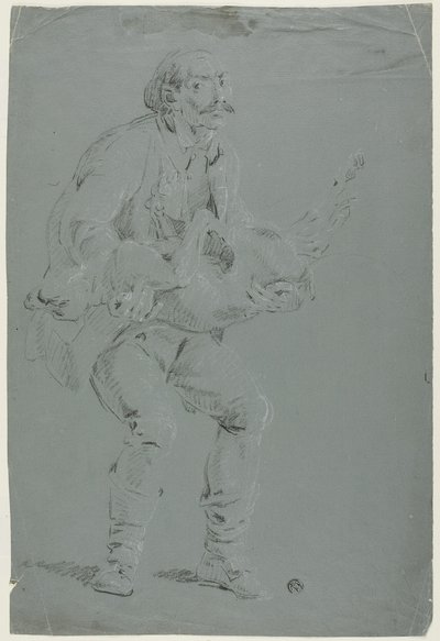 Man Carrying a Dead Dog by Pierre Jacques Volaire