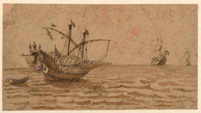 Ships at Sea by Pierre Jacques Volaire