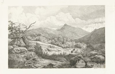 The Cemetery at Baden-Baden by Pierre Louis Dubourcq