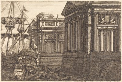 Imaginary Port Scene by Pierre Moreau