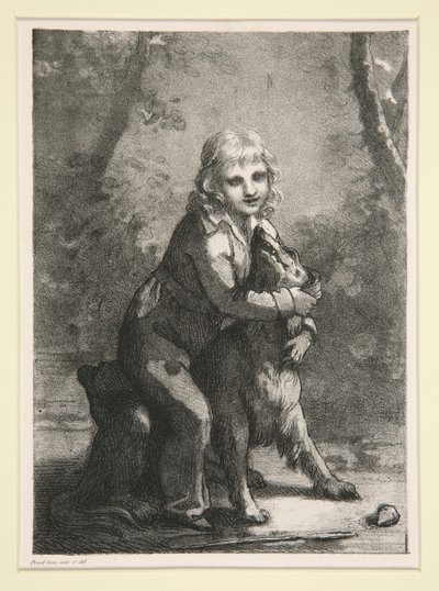 Untitled (Boy with Dog) by Pierre Paul Prud