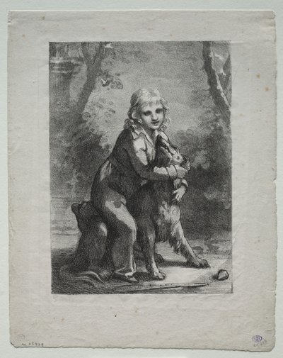 Boy with a Dog by Pierre Paul Prud