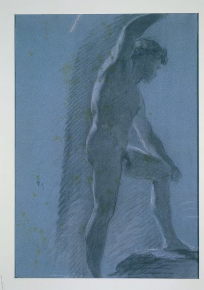 Study of a Male Nude (verso) by Pierre Paul Prud