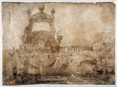 Arming a Ship Near a Shipyard by Pierre Puget