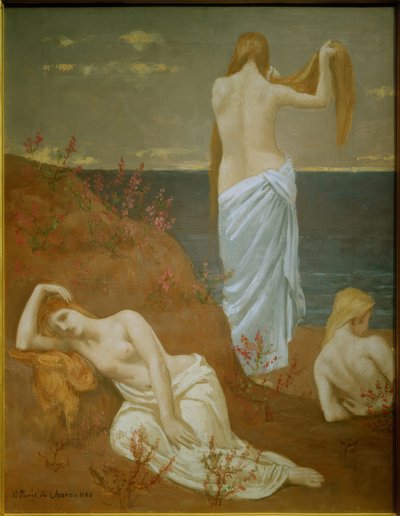 Young Women by the Sea by Pierre Puvis de Chavannes