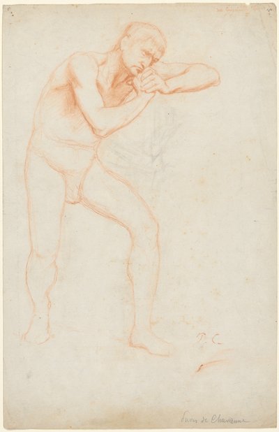 Male Nude by Pierre Puvis de Chavannes