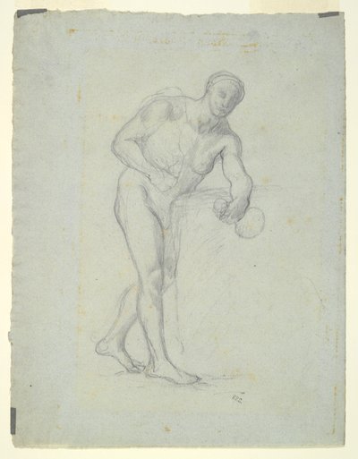 Nude Figure with a Flask by Pierre Puvis de Chavannes
