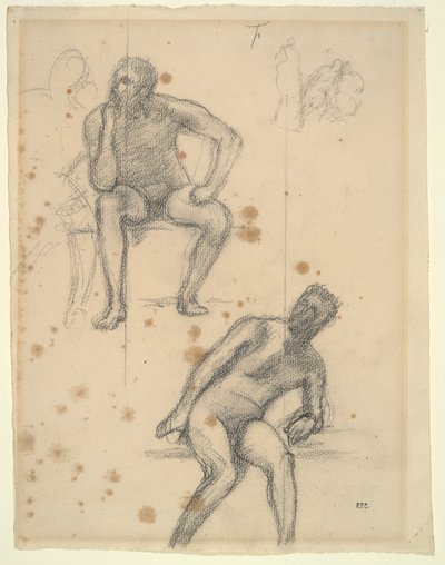Sheet of Figure Studies by Pierre Puvis de Chavannes
