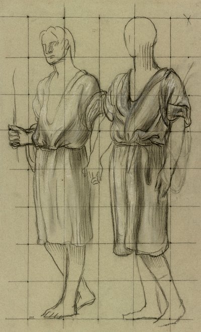 Study of Two Standing Figures by Pierre Puvis de Chavannes