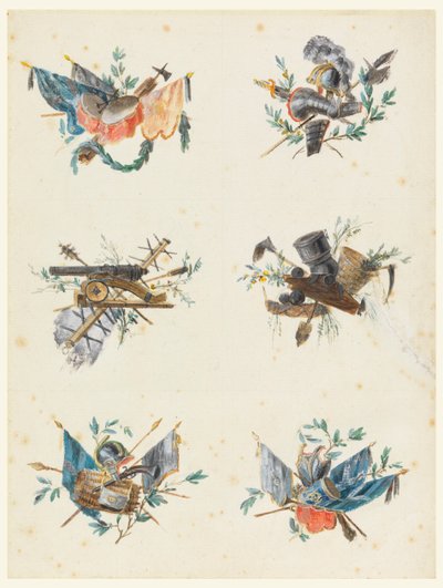 Six Trophies Composed of Military Attributes by Pierre Ranson