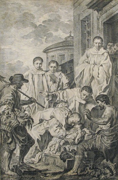 San Bendetto Resuscitates a Child, 18th century by Pierre Subleyras
