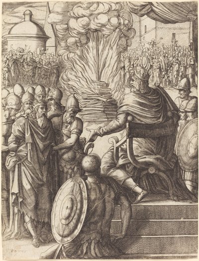 Heraclius Sentencing the Tyrant Phocas by Pierre Woeiriot